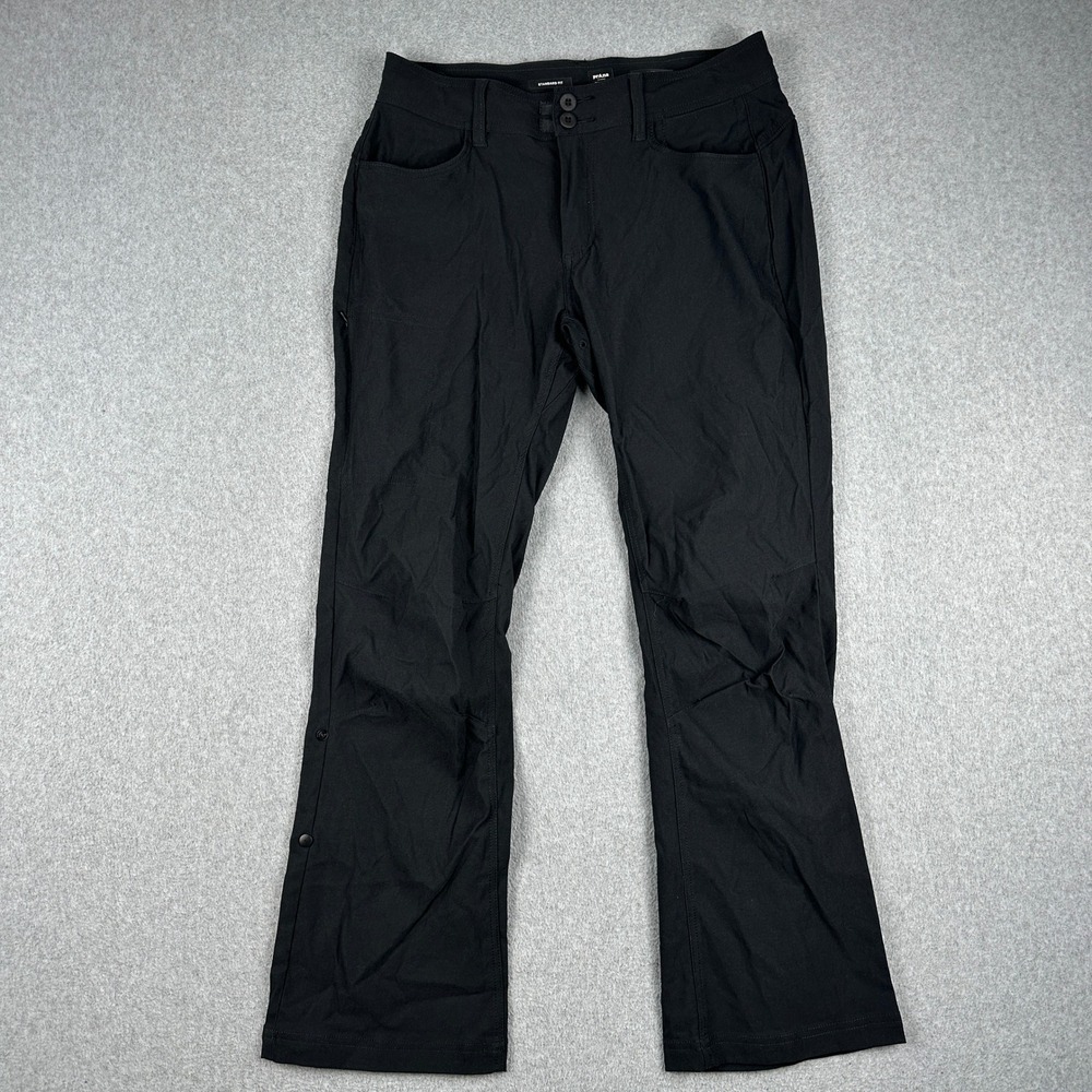 prAna Pants Womens 8/SH Halle Black Roll Up Leg Hiking Outdoor Standard Fit